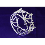 Rhinestone Full Circle Round Mini Tiara 